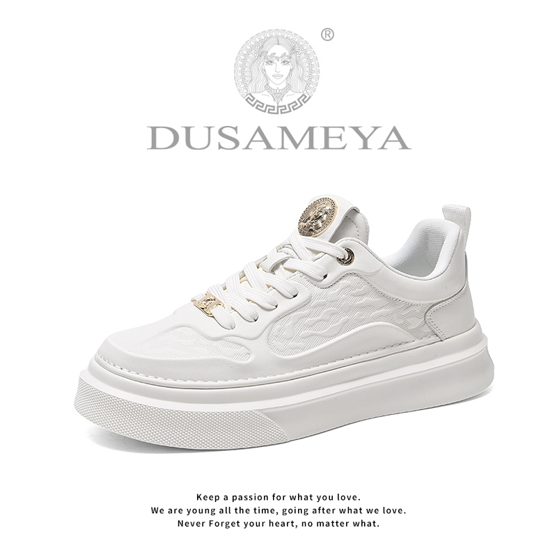 DUSAMEYA/杜莎米娅高档新款正品男士轻奢潮鞋时尚百搭休闲板鞋