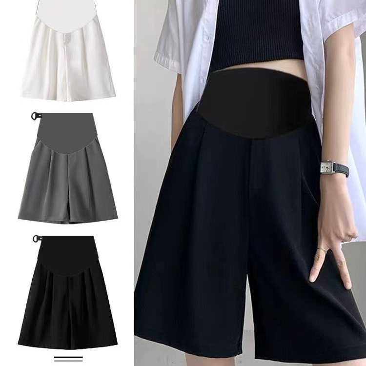 孕妇短裤夏季薄款外穿休闲五分裤西装阔腿裤子夏天大码孕妇装306