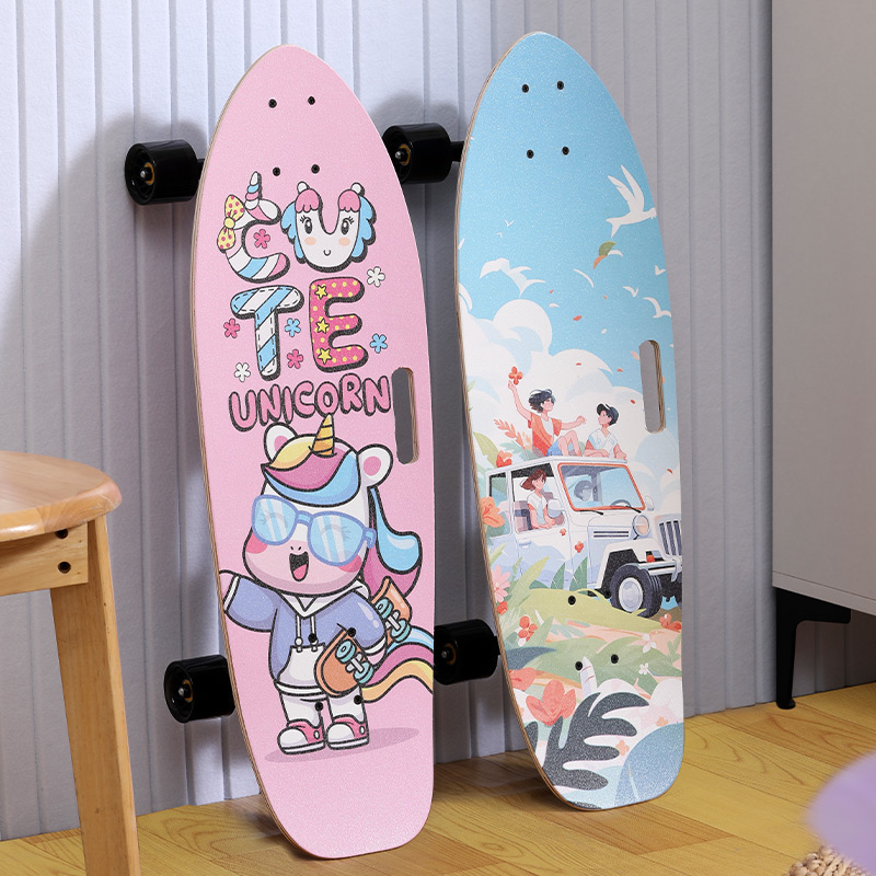 威科笛陆地冲浪板滑板弹簧桥专业免蹬地刷街代步初学者运动玩咖