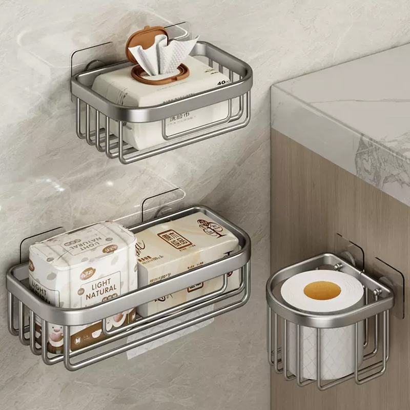 优勤卫生间厕纸盒置物架免打孔厕所纸巾盒放洗手间卷抽纸盒壁挂式