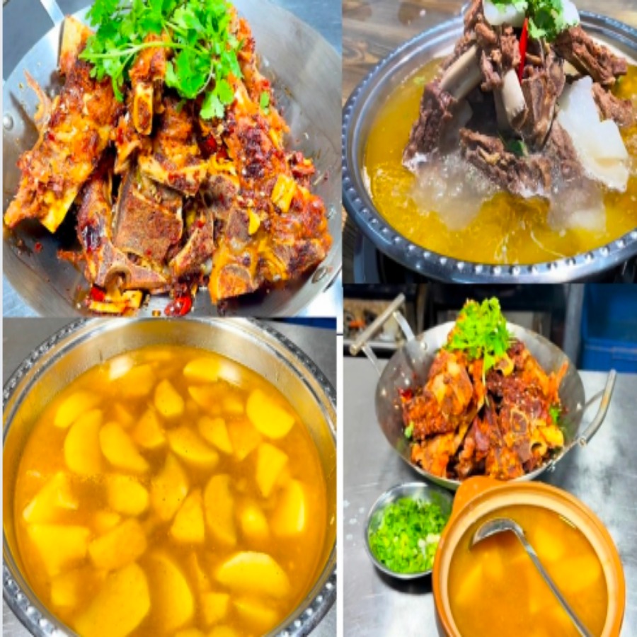 手抓牛骨两种口味