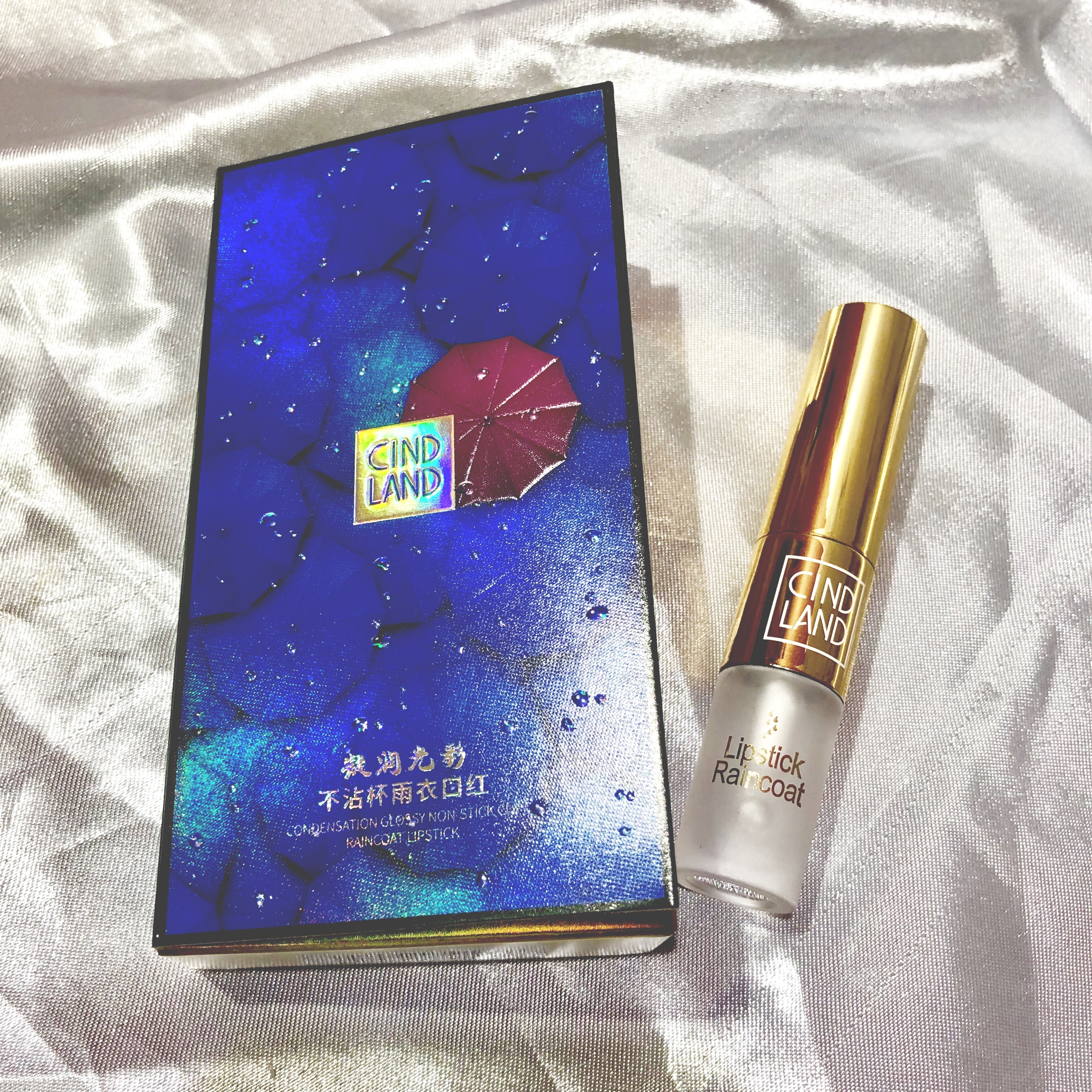 Cindland千迪兰凝润光彩不沾杯雨衣口红