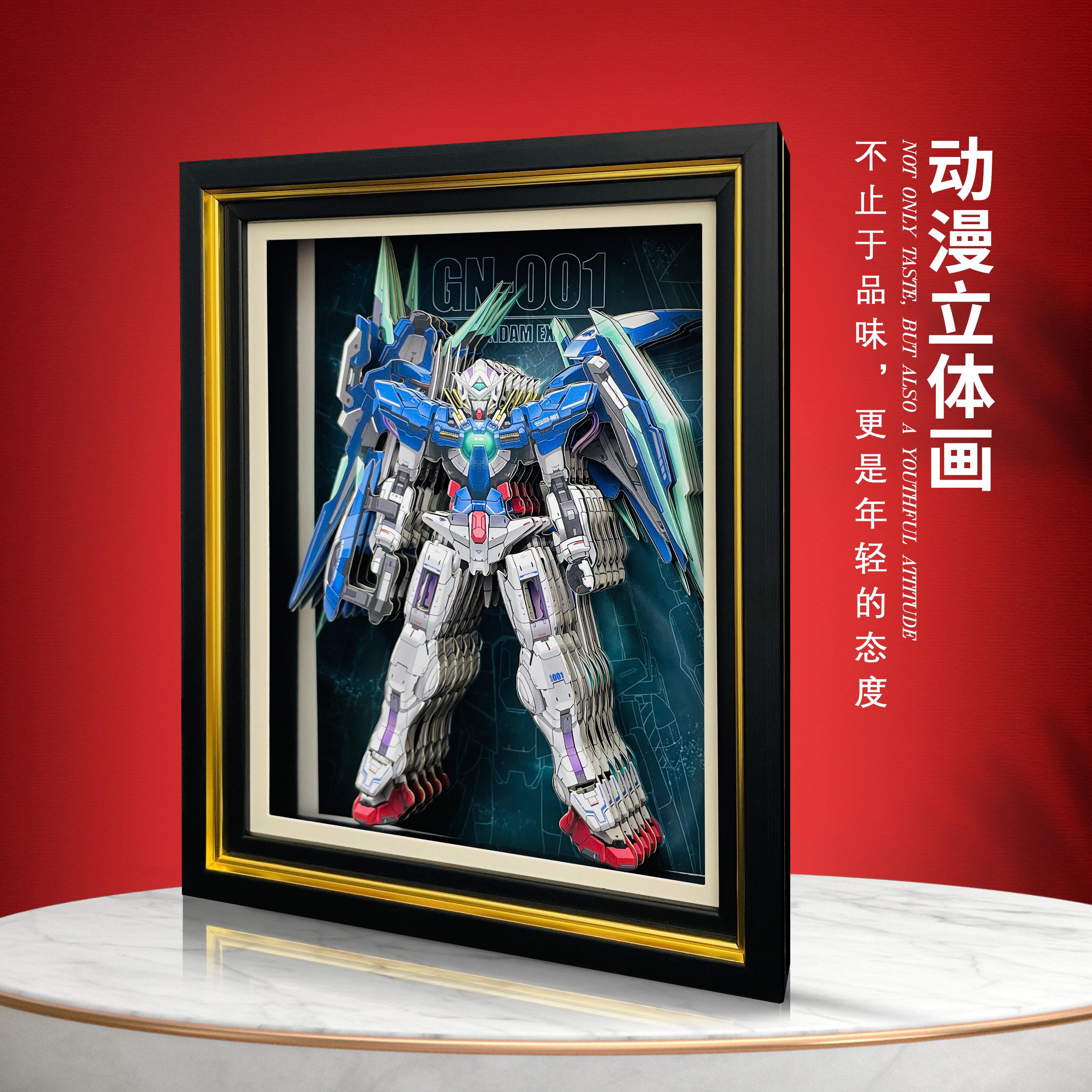 PG高达00周边3d动漫立体画强袭自由二次元手办模玩盲盒礼品模型