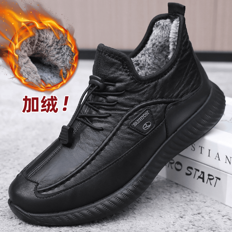 老北京布鞋男款冬季二棉鞋加绒加厚保暖防滑中老年运动休闲爸爸鞋