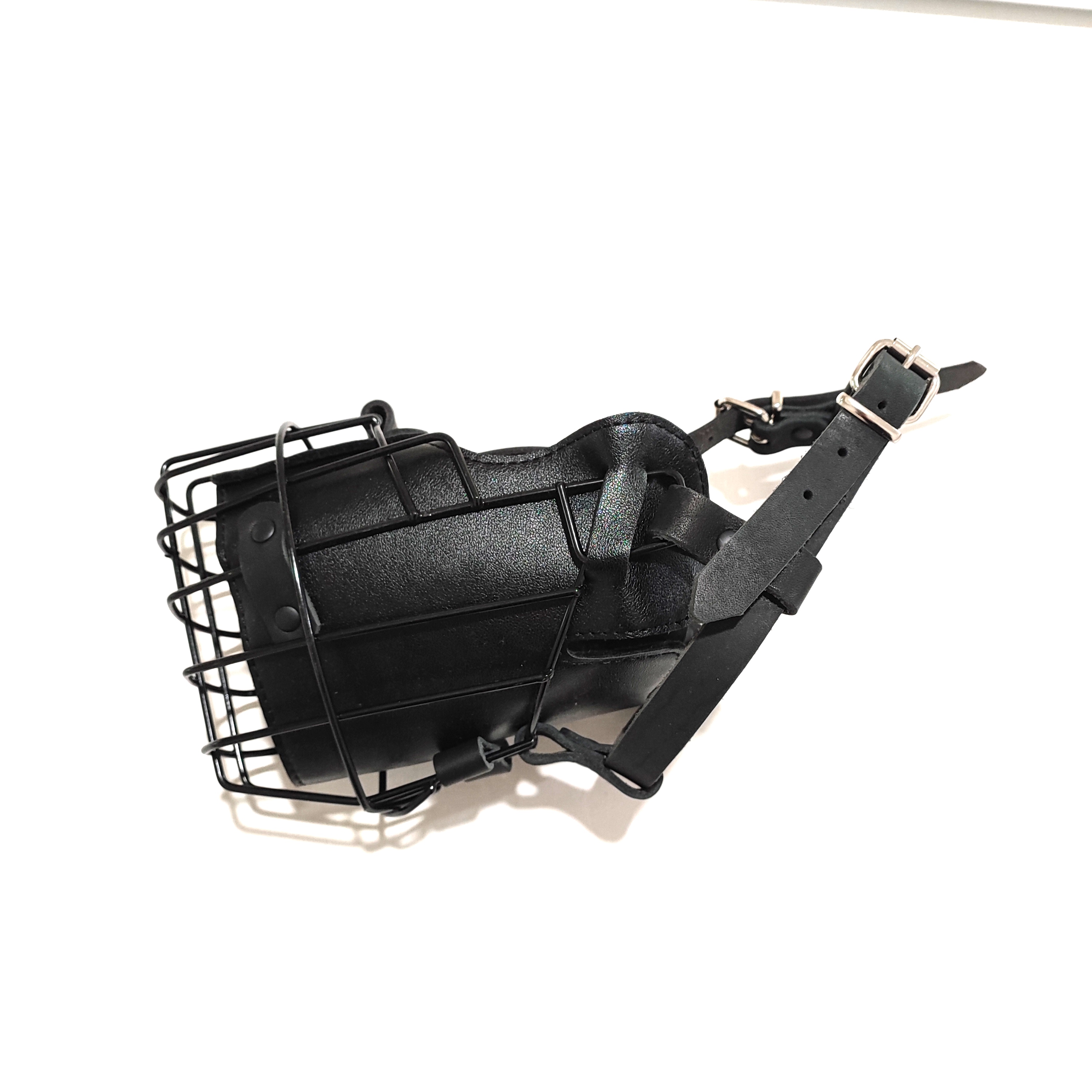 黑金刚口笼罗威纳马犬嘴套猛犬防咬人口罩德牧杜宾专用防乱吃嘴套