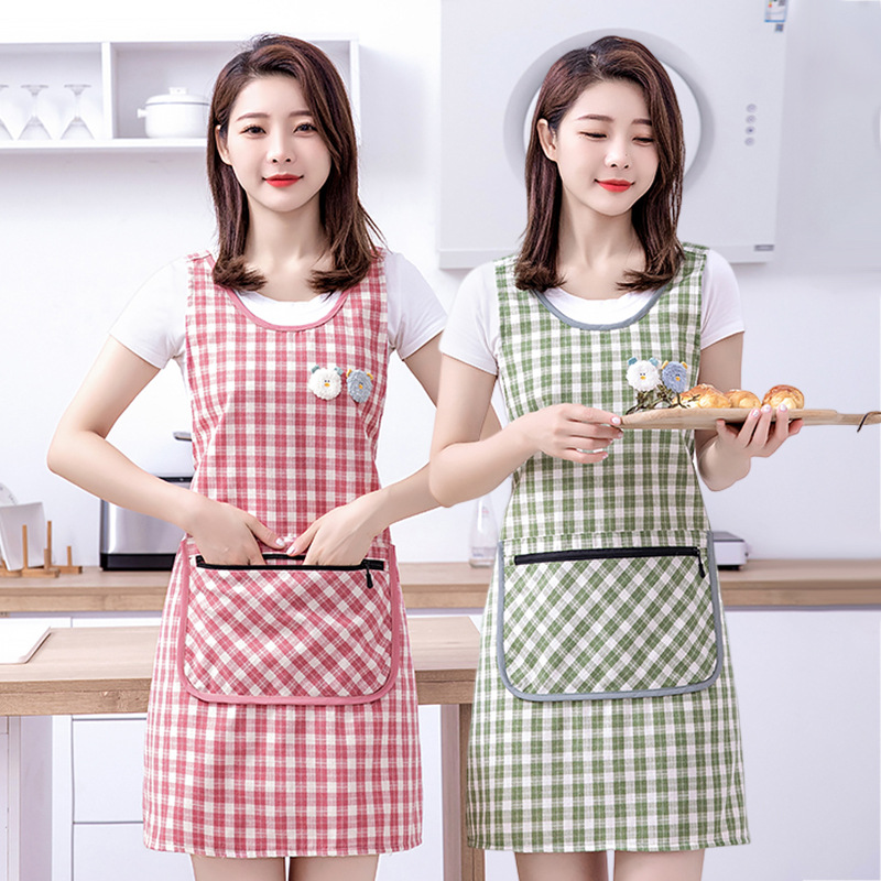 2023新款围裙家用厨房女夏季薄款透气好看的做饭围腰工作服