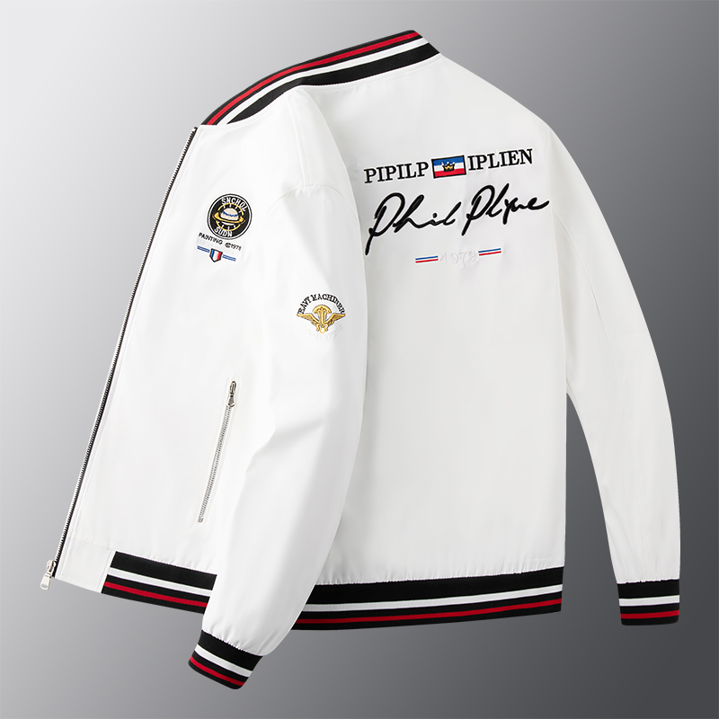 皮尔卡丹夹克外套男装新款立领春秋季时尚休闲运动百搭棒球服帅气