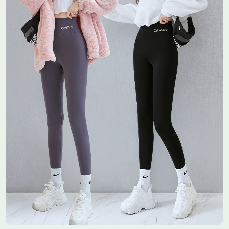 SYK1秋1冬大码加绒加厚鲨鱼裤外穿高腰紧身裤显瘦弹力裤保暖黑裤