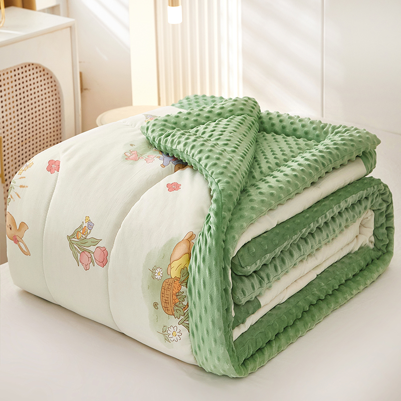 2025新款3D安抚豆豆被春秋四季被空调被夏凉被冬季学生宿舍被子