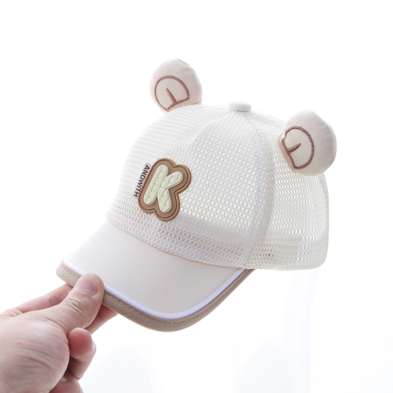 宝宝帽子夏季薄款遮阳帽婴儿防晒帽男宝网眼棒球帽2025新款鸭舌帽