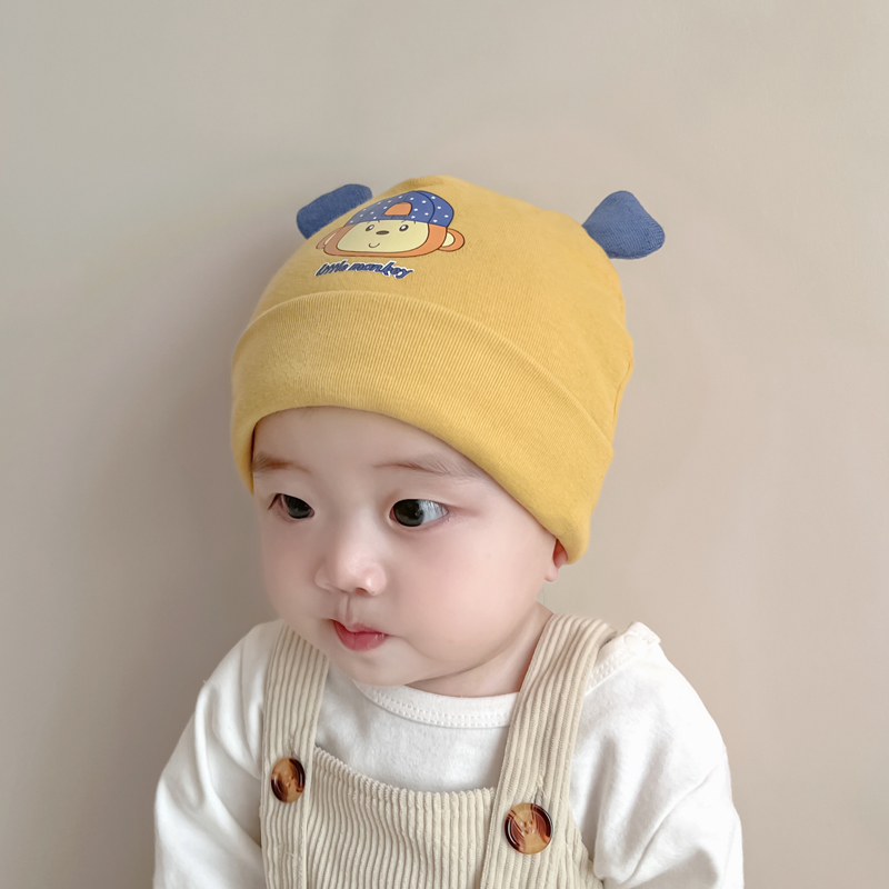 婴儿帽子秋冬季6到12个月可爱宝宝冬季秋季婴幼儿男宝男孩小月龄