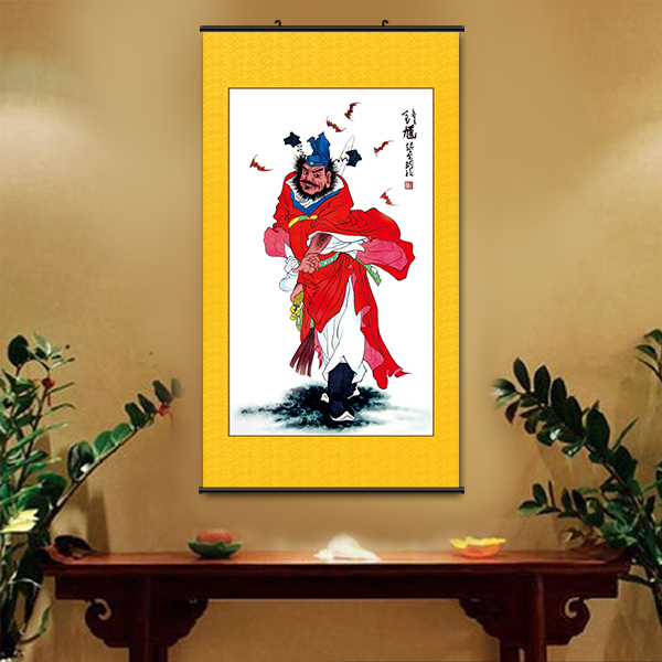 钟馗民俗中式国画卷轴画竖版单幅中国风