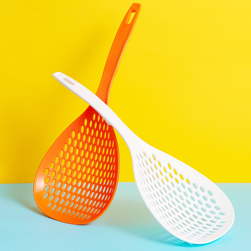【买一送一】大漏勺耐温多功能滤水勺厨房家用饺子蔬菜塑料沥水捞面