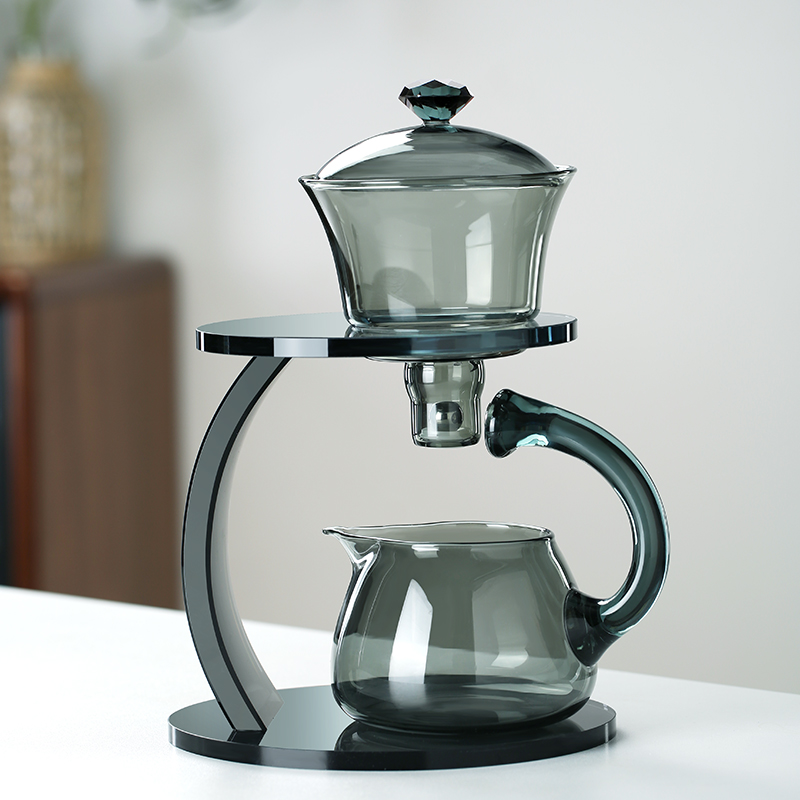 耐热玻璃磁吸茶具高档轻奢茶具套装高端全套懒人网红自动泡茶神器