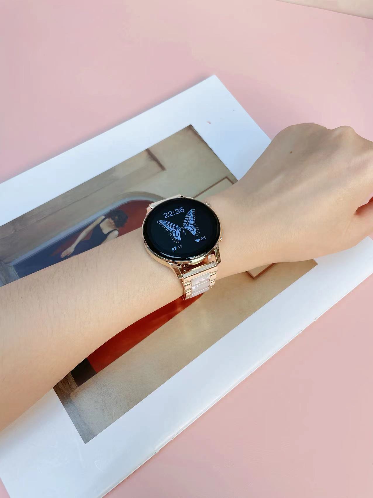 【轻奢智能女表】女士智能手表蓝牙通话支付多功能心率血糖监测运动