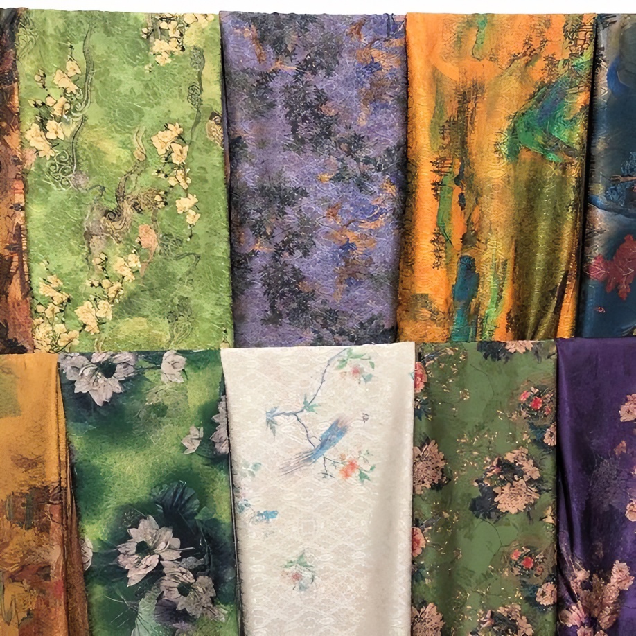 香云纱面料皮毛一体皮草毛绒布料新中式国风服装布料