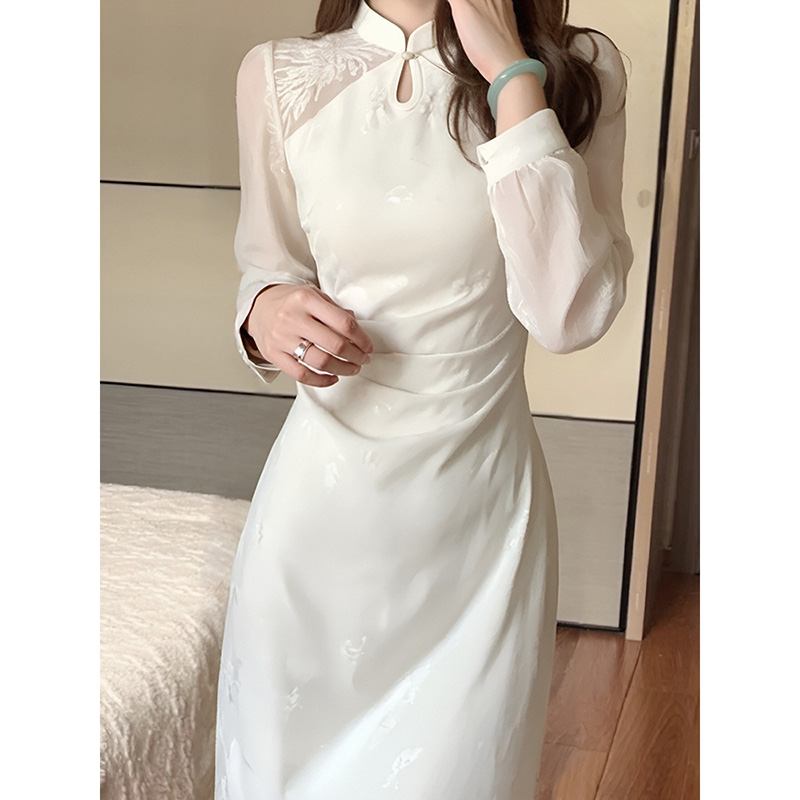 【琢玉】老钱风改良旗袍千金感显瘦连衣裙2025新款高贵甜美新中式