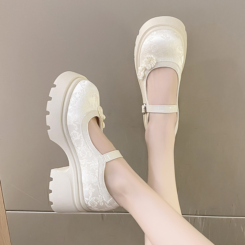 新中式轻国风高跟旗袍女鞋2025新款夏季玛丽珍女鞋厚底婚鞋女单鞋