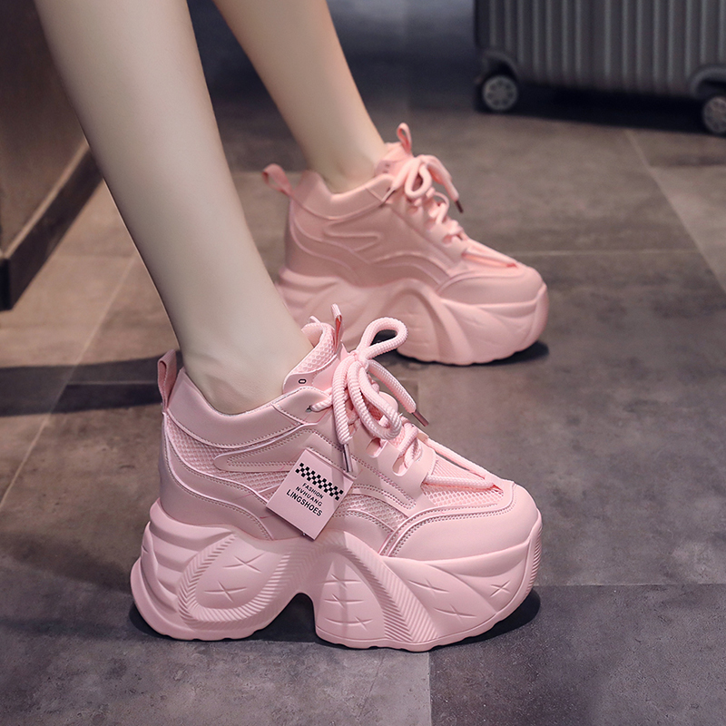 老爹鞋女款2025新款春季爆款百搭运动休闲鞋厚底小个子内增高女鞋