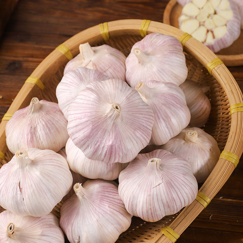 农家大蒜头干蒜自然干1/5斤农家自种0.4斤起河南紫白皮蒜