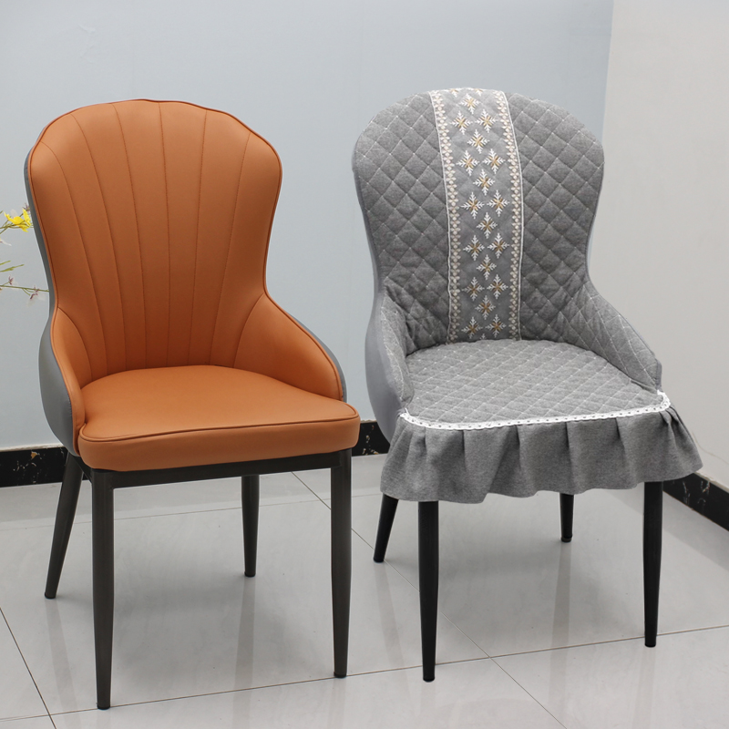 贝壳弧形椅子套罩2024新款轻奢高级11凳子坐垫餐椅罩套靠背保护套