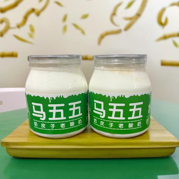 马五五正品奶皮子酸奶内蒙古经典原味老酸奶小罐装酸奶发酵即食
