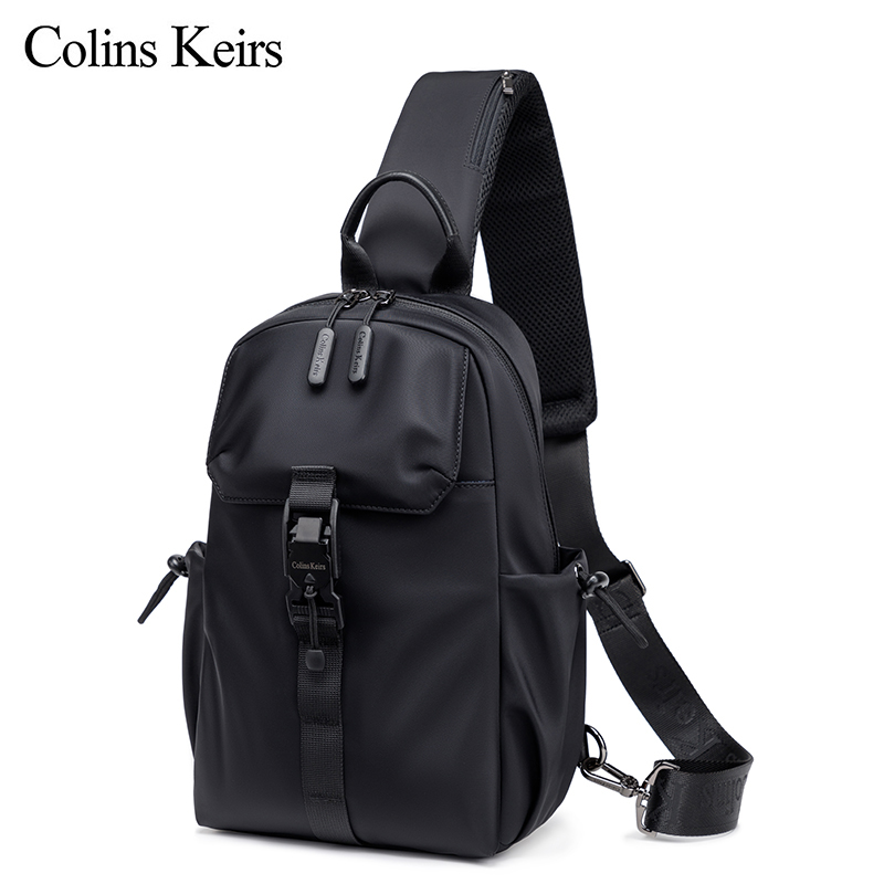 Colins Keirs男士胸前包新款户外时尚百搭单肩斜跨包个性潮男韩版