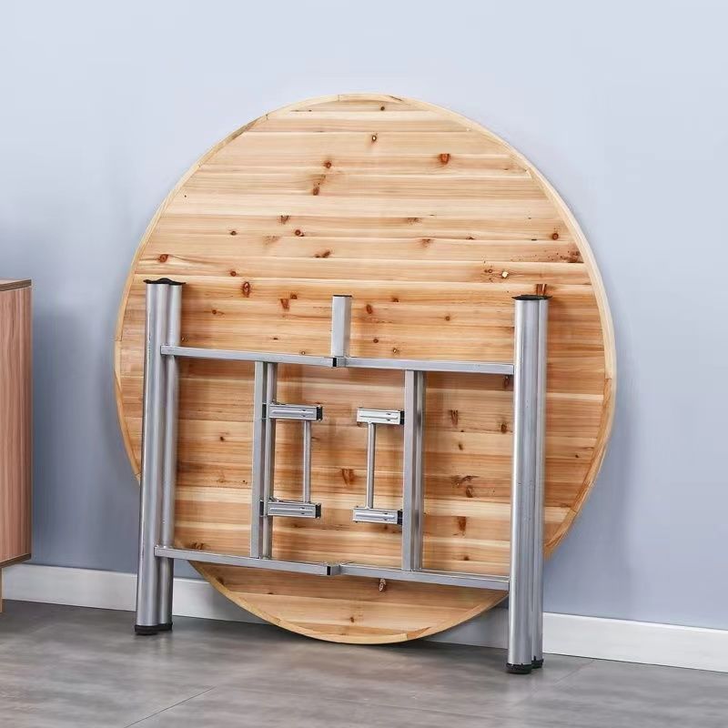 餐桌家用大圆桌加厚圆桌面实木圆桌子台面酒店可折叠圆形杉木面板