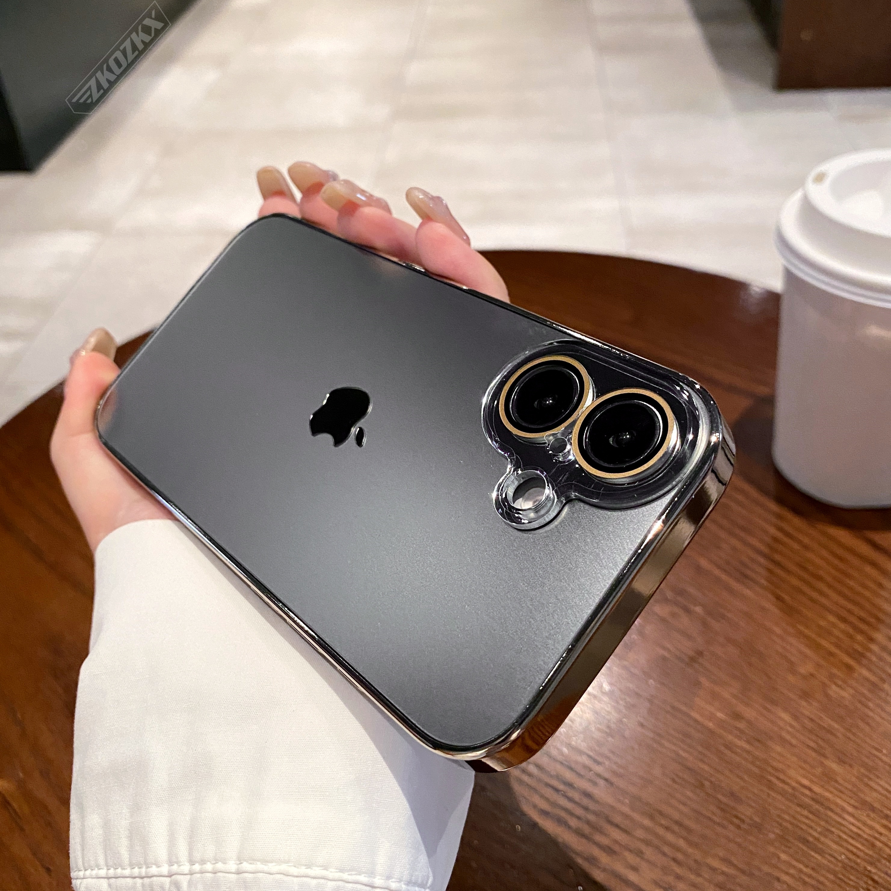 适用苹果16plus手机壳原标AG磨砂电镀超薄防摔全包镜头膜高级感潮