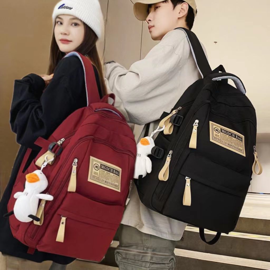 2024新款大容量书包男女韩版高中大学生旅行休闲背包初中生双肩包