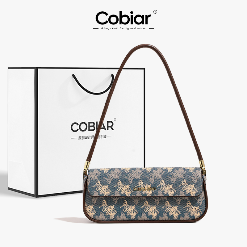 Cobiar高级感法式腋下包2025新款精致百搭法棍包包女士小众单肩包