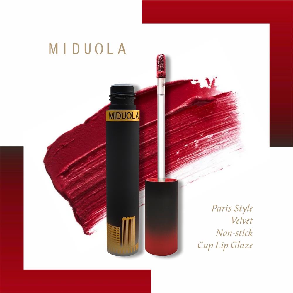 咪朵拉巴黎风情丝绒哑光不沾杯唇釉雾面欧美口红显白不脱色
