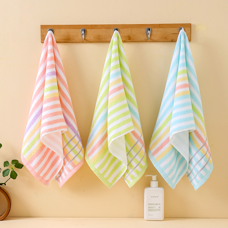 【3条装】高档纯棉洗脸毛巾男女家用吸水不掉毛全棉成人洗澡洗脸巾