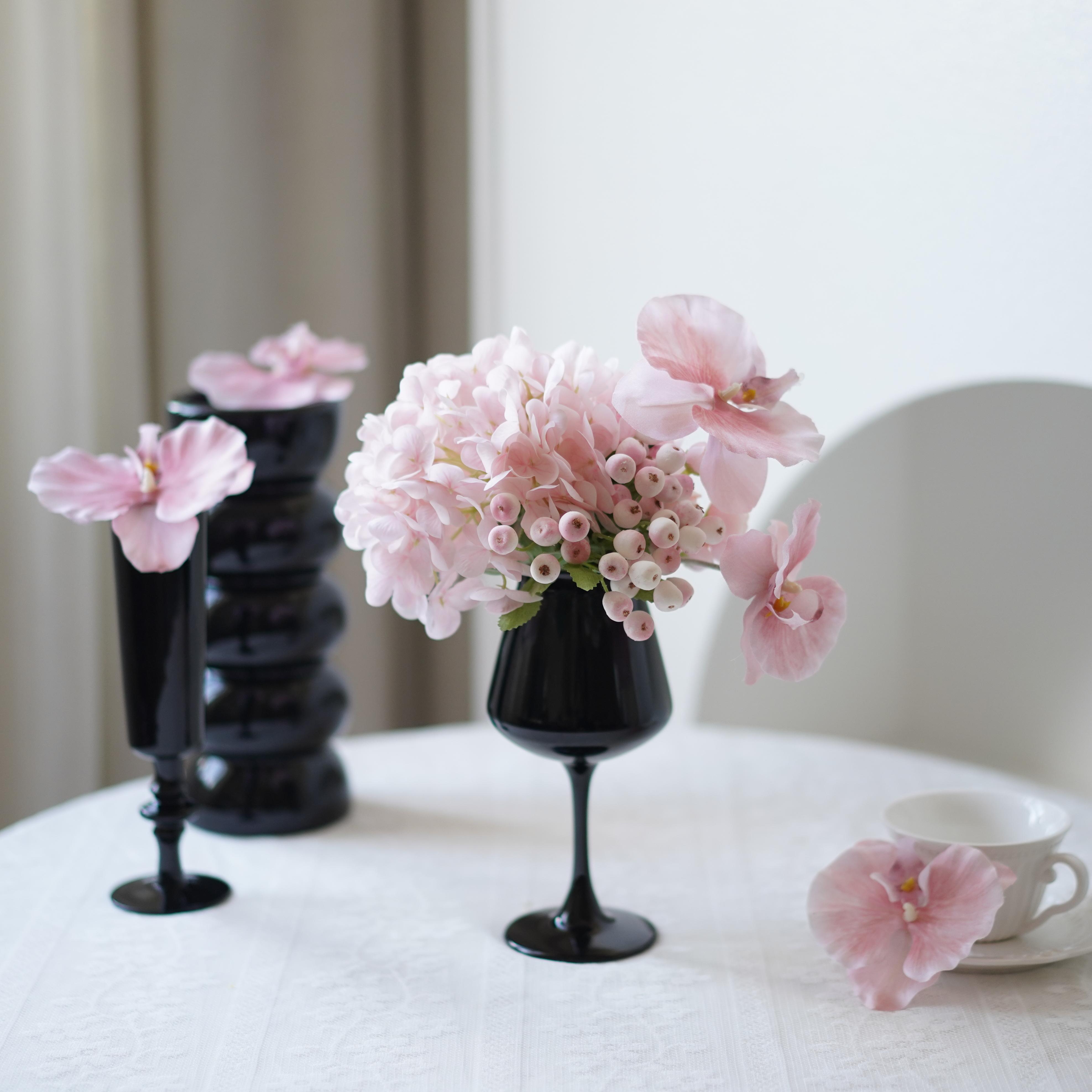 花屿星河|鎏金岁月高端轻奢仿真花束原创设计手感保湿餐桌花茶几