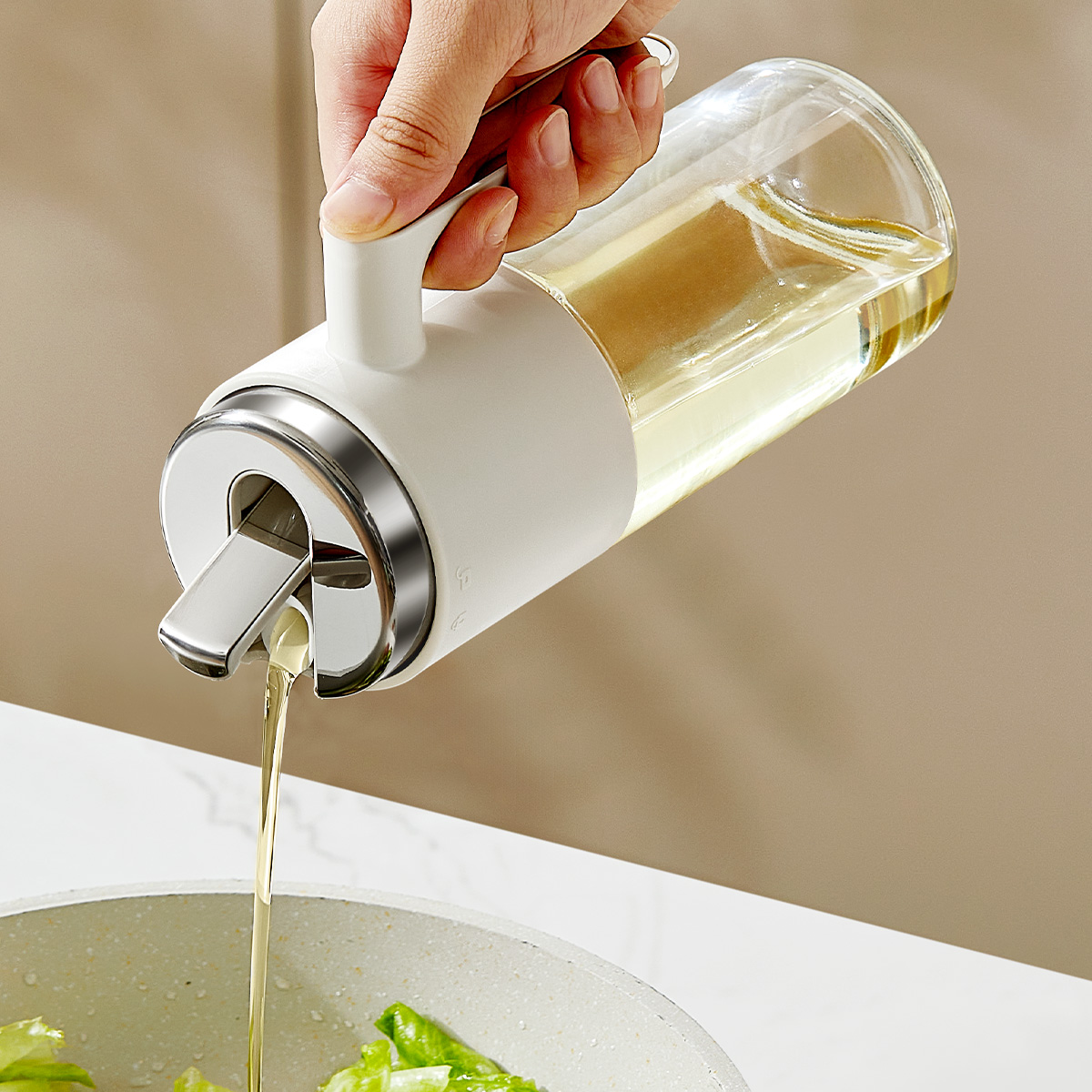 高档厨房油瓶玻璃油壶防漏油罐酱油瓶醋壶调料味瓶罐套装家用专用