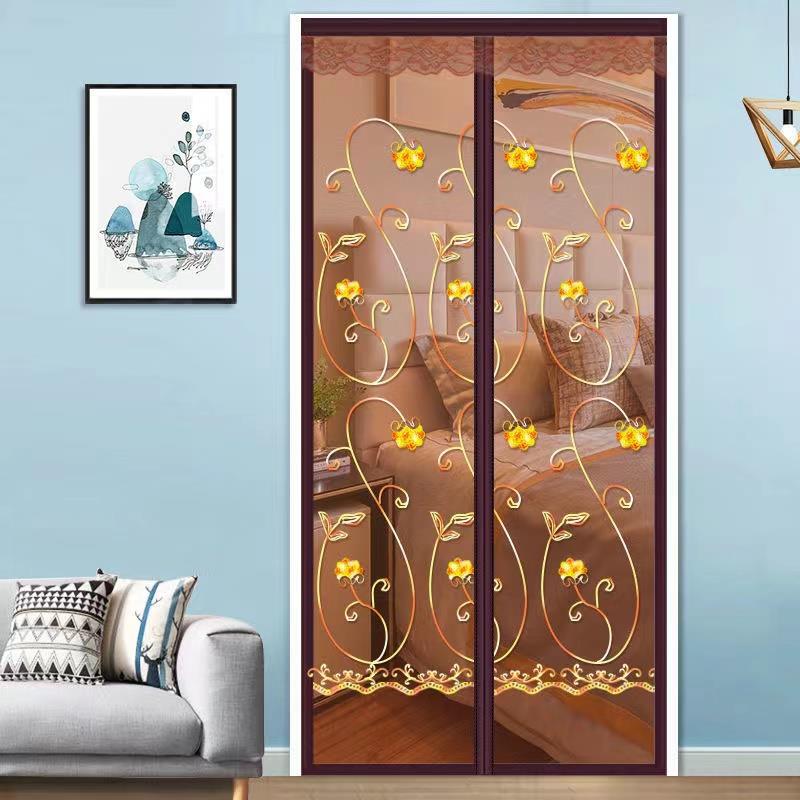 魔术贴自吸防蚊门帘夏季磁性纱门加密家用卧室隔断粘贴免打孔高档