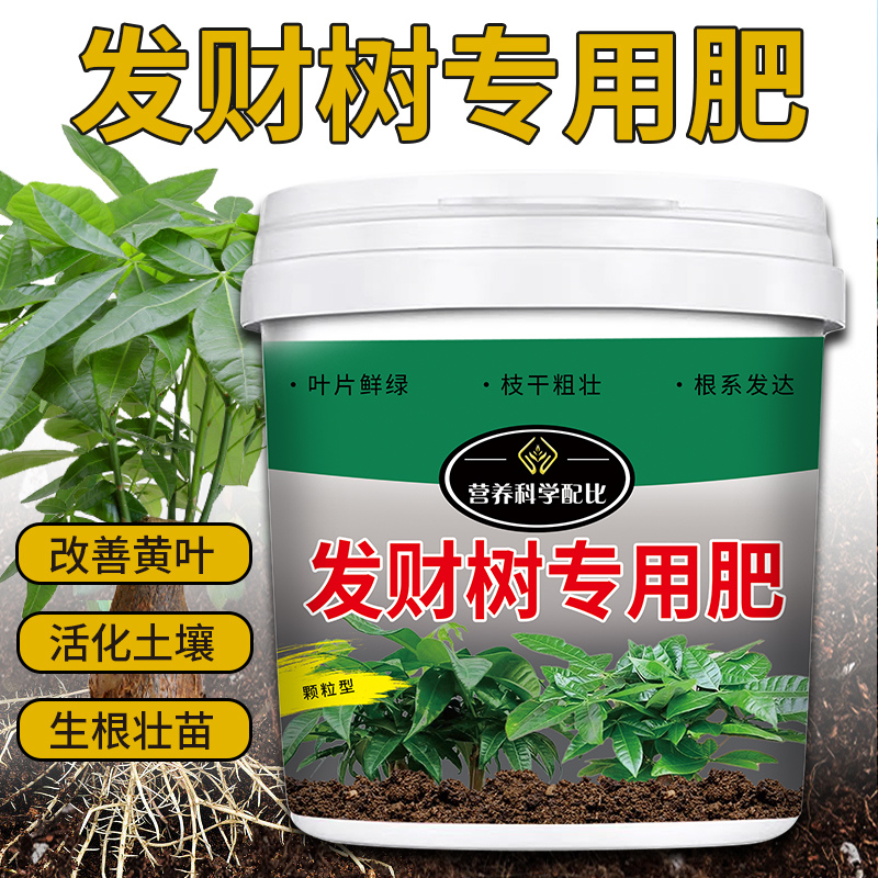 【发财树专用肥】生根壮苗叶片光泽盆栽花卉有机颗粒营养缓释肥料