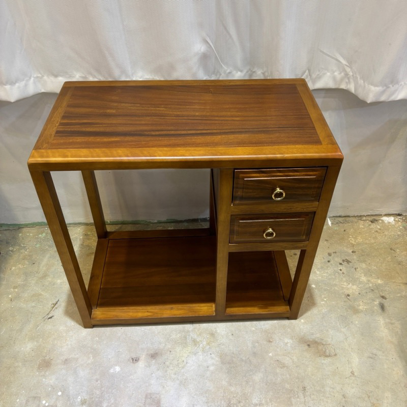 南美胡桃木茶水柜平面双抽茶水柜倒边工艺鱼缸柜餐边柜茶车茶几