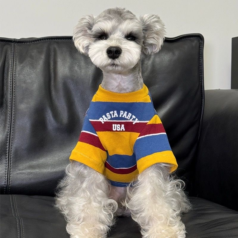 宠物衣服小狗狗夏天背心款薄款条纹款约克夏泰迪比熊可爱猫咪衣服