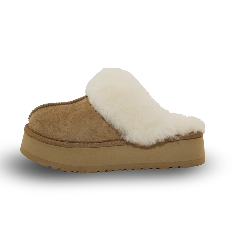 uoo【羊皮毛一体】千颂伊同款星拖厚底包头拖鞋