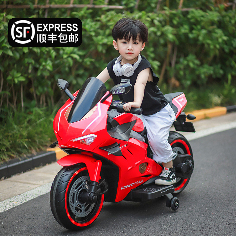 儿童机车宝宝玩具车可坐人双人男女小孩乘坐摩托车电动摩托车