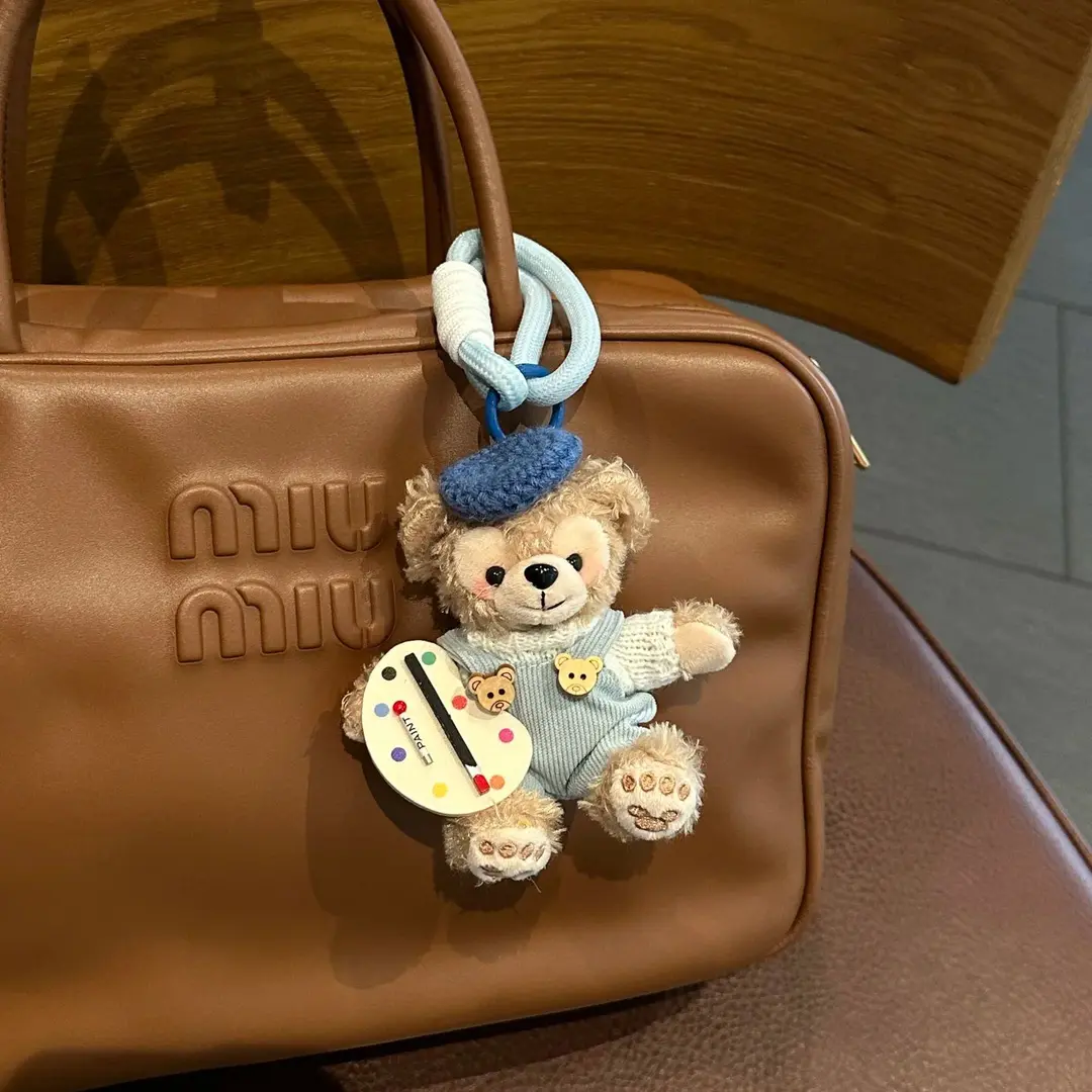 画家达菲挂件书包毛绒玩偶雪莉玫车钥匙扣小熊精致可爱包包挂饰L
