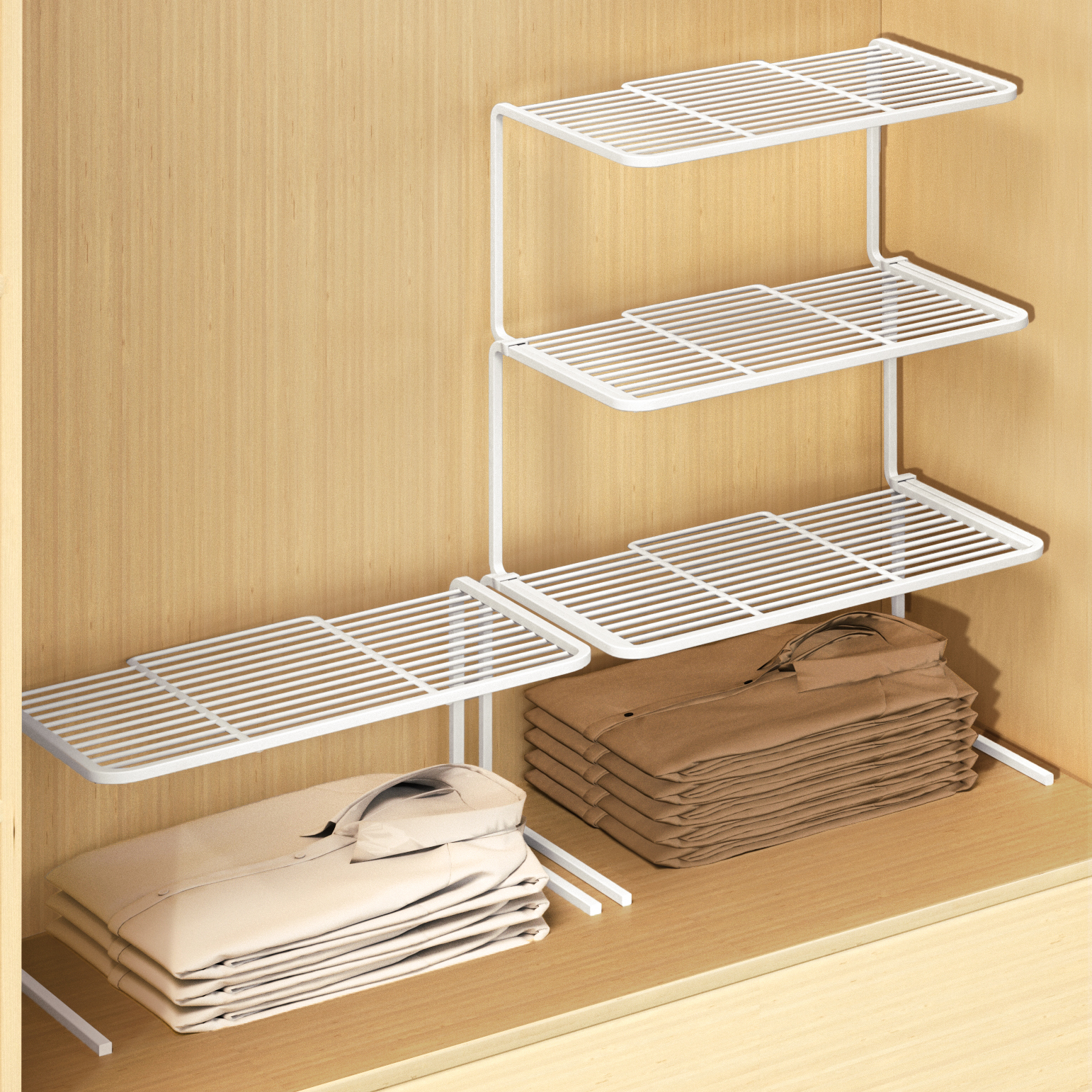 衣柜分层隔板收纳架宿舍橱柜内隔层置物架鞋柜子衣橱隔断整理神器