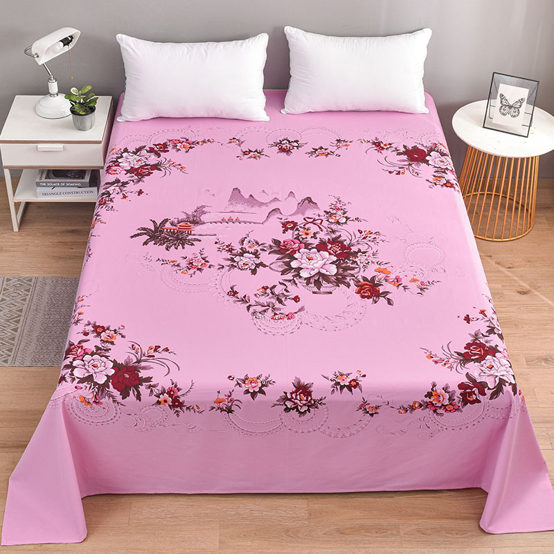 上海老式国民100全棉印花加厚老粗布纯棉床单单件被单怀旧棉布