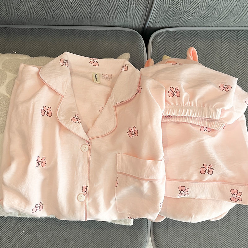 2025夏季新款甜美可爱云朵棉睡衣女夏天短袖短裤薄款套装家居服