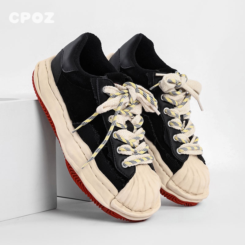 CPOZ小众设计时尚休闲百搭潮鞋子春季男潮流溶解鞋厚底板鞋男鞋