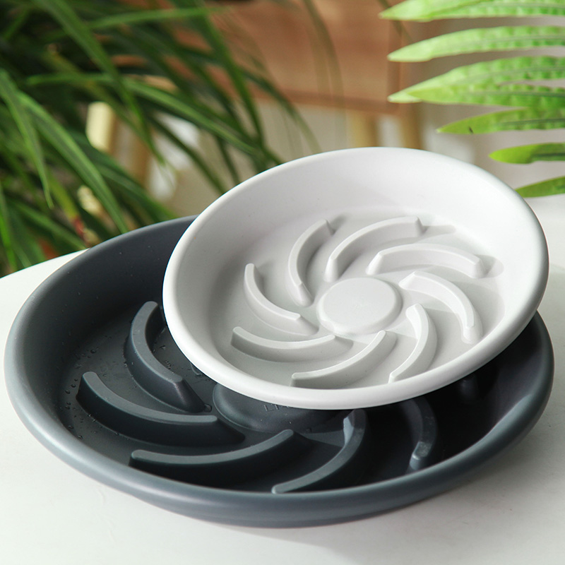 环保制作花盆托盘防烂根耐摔花托小花盆圆形加高美观托盘时尚园艺