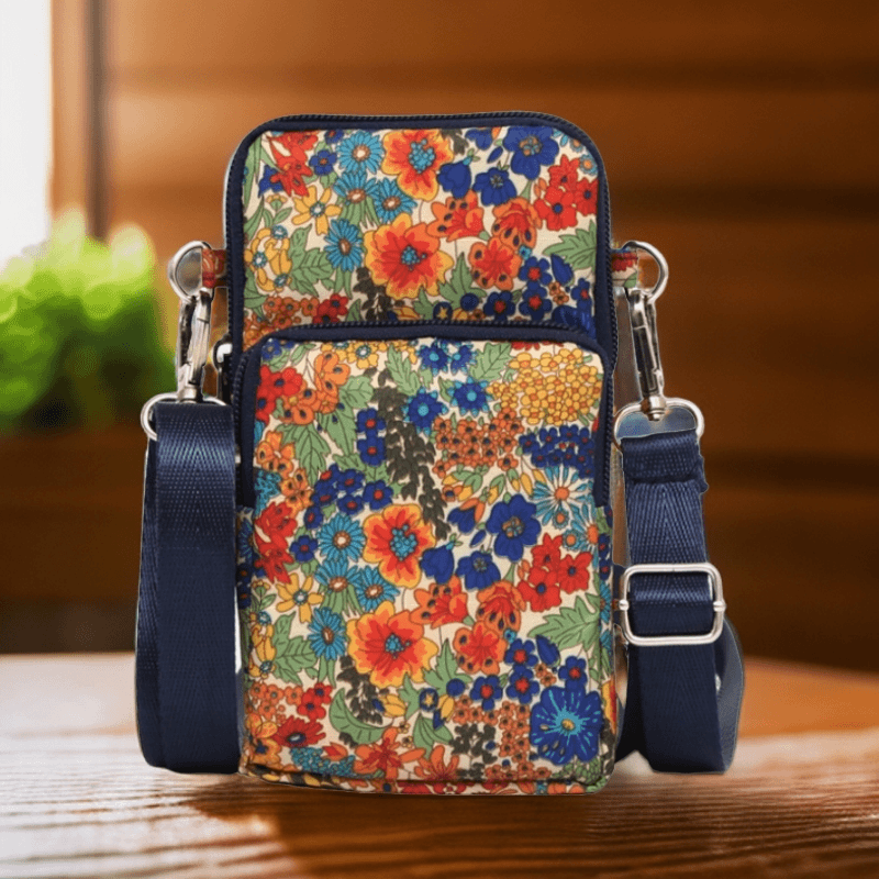 （1）印花尼龙斜挎包迷你小包包斜跨零钱包手机包手机袋子