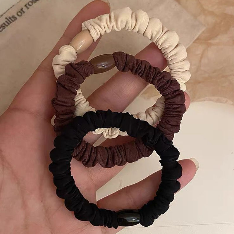 新款韩版高弹力发圈森系头绳女扎头发绳耐用橡皮筋高马尾肠圈发饰