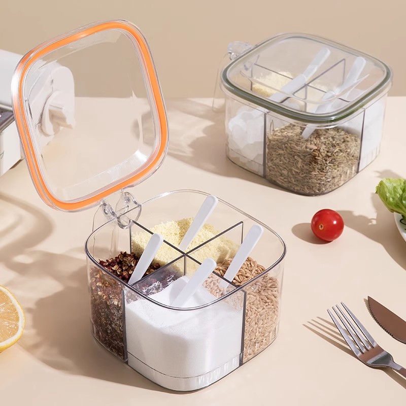 调料盒家用厨房调料罐单个一体多格收纳佐料带盖双重密封拒绝串味